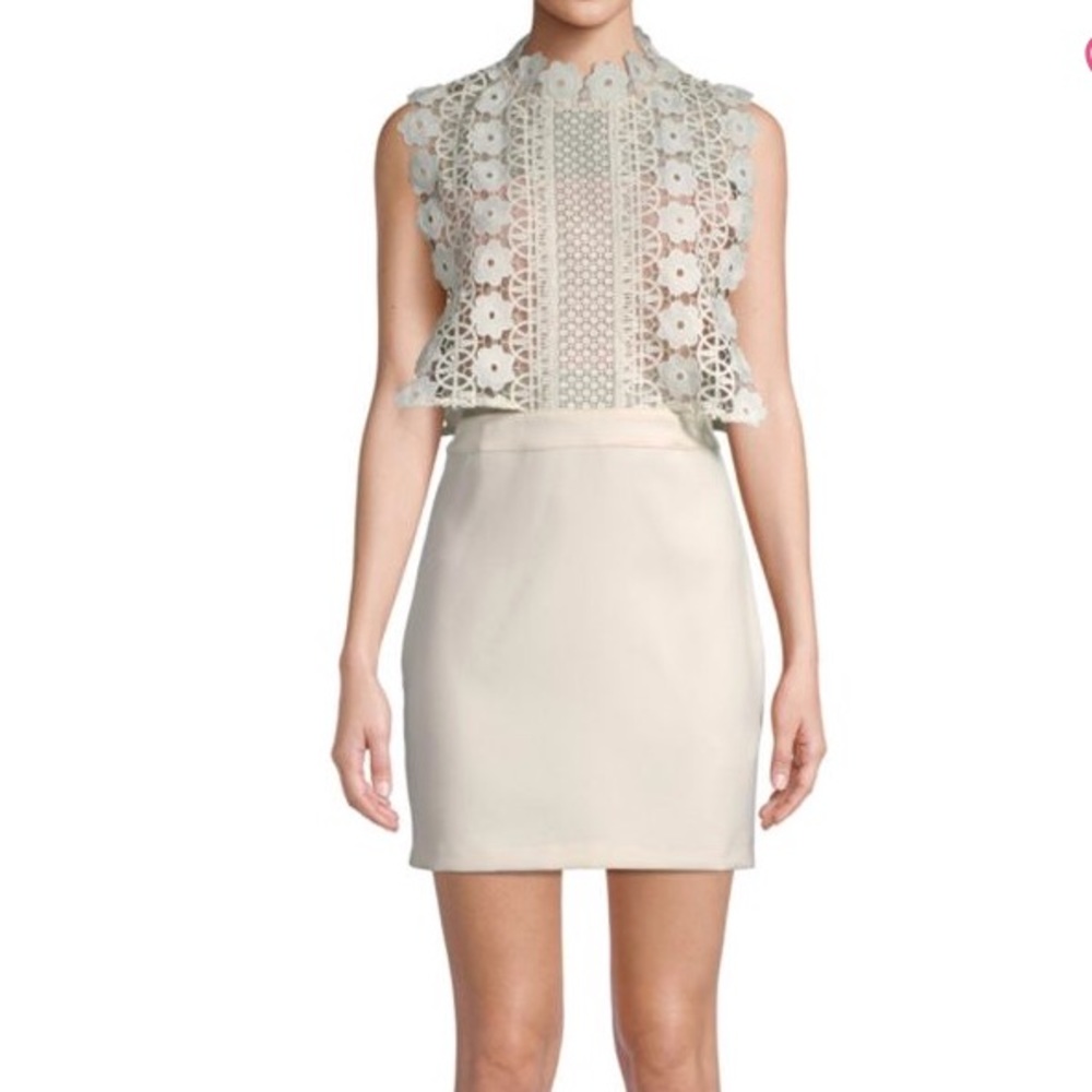 Endless Rose mixed media floral lace dress